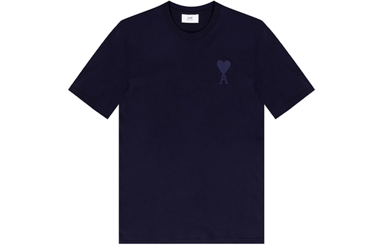 【代購】AMIPARIS T Shirts Unisex Navy Blue Crew Neck Moderate Straight Fit E21HJ128726-410