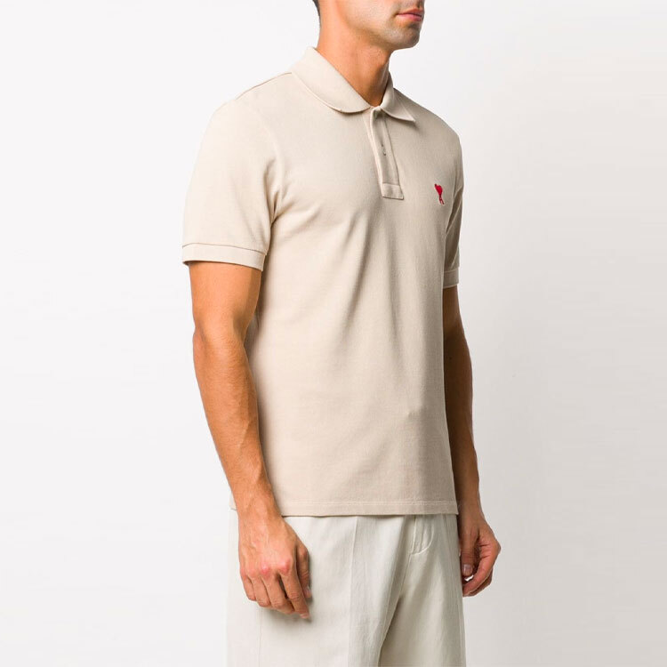 【代購】AMIPARIS Polo Shirts Men's Beige Lapel Moderate E21HJ207760-250