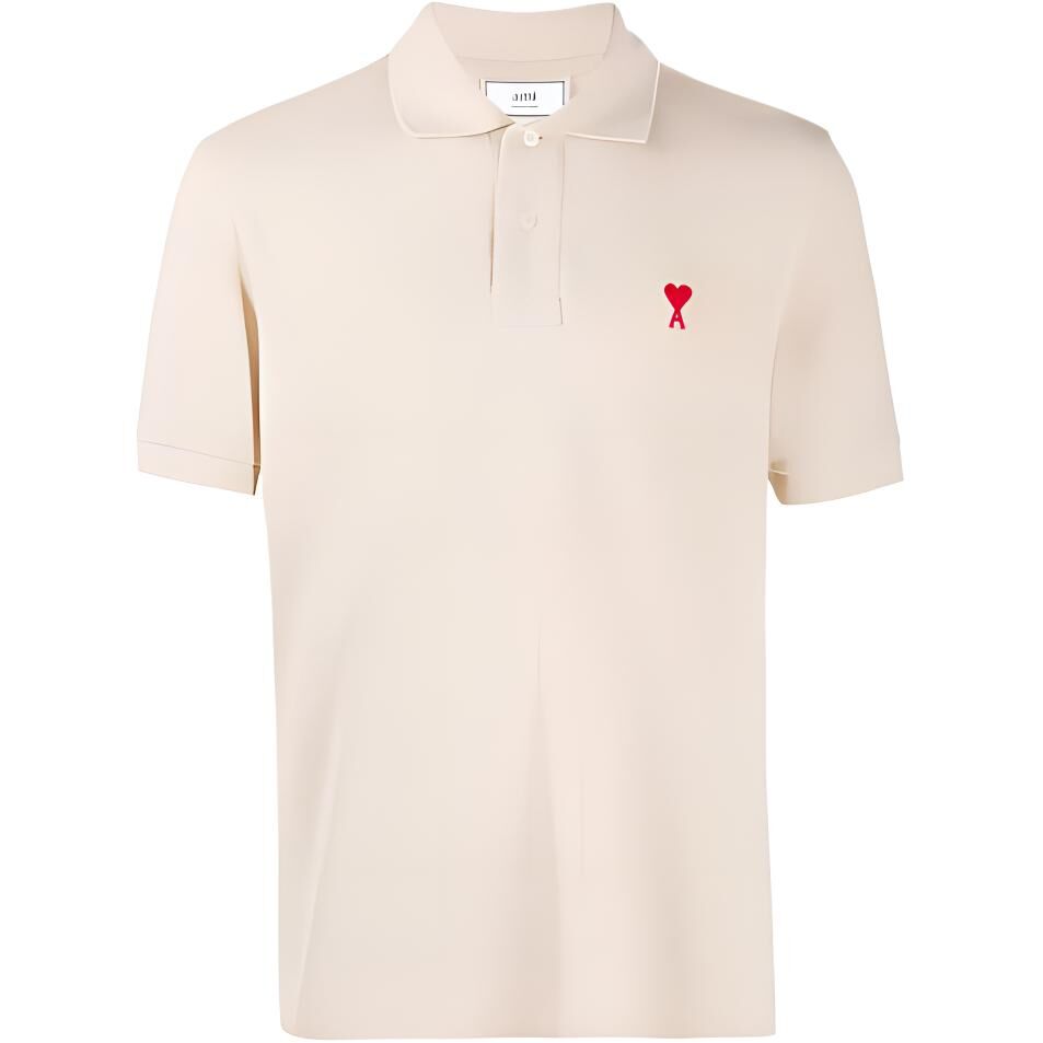 【代購】AMIPARIS Polo Shirts Men's Beige Lapel Moderate E21HJ207760-250