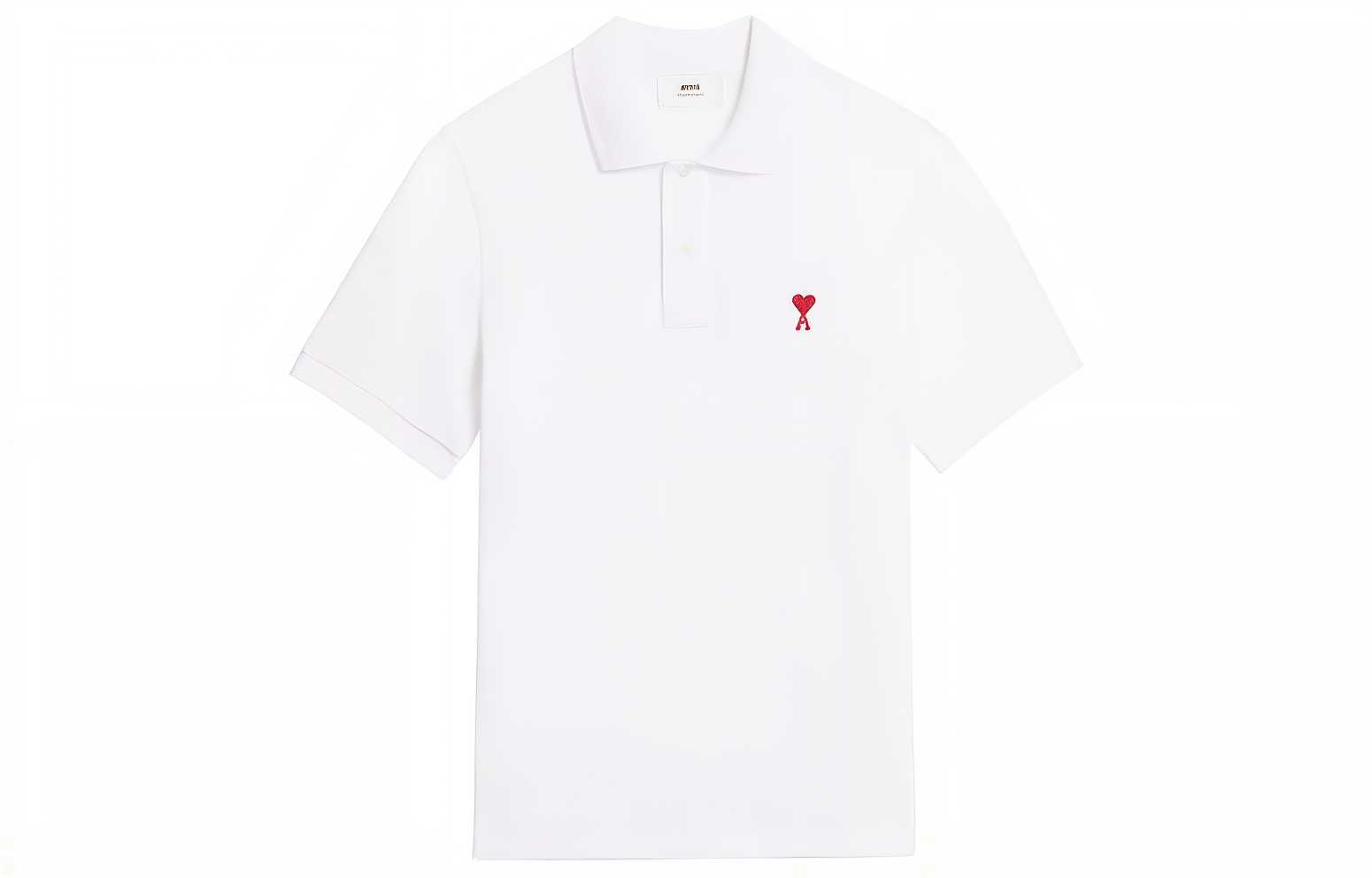 【代購】Ami Paris Ami De Coeur Logo Embroidered Polo Shirt BFUPL001760-100