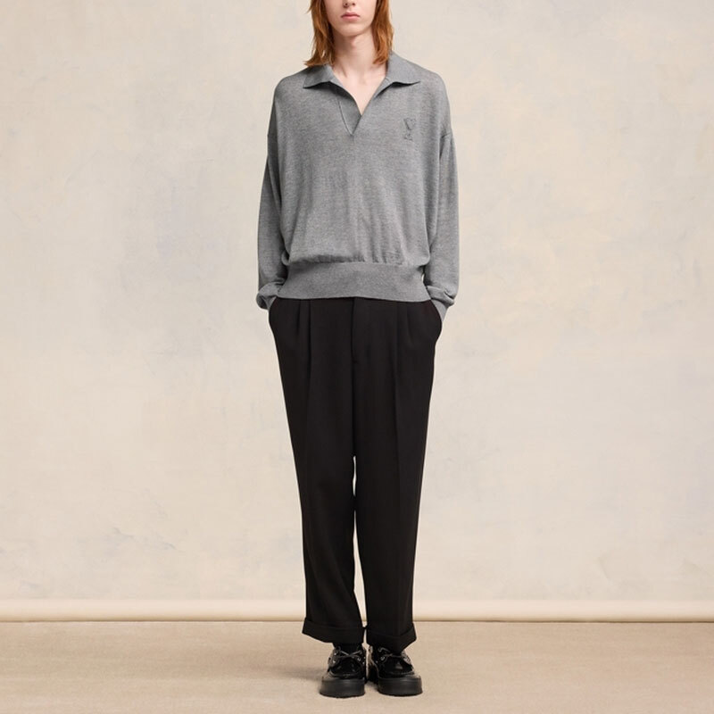 【代購】AMIPARIS Sweater Unisex Smoke Gray UPL342KN0039-055