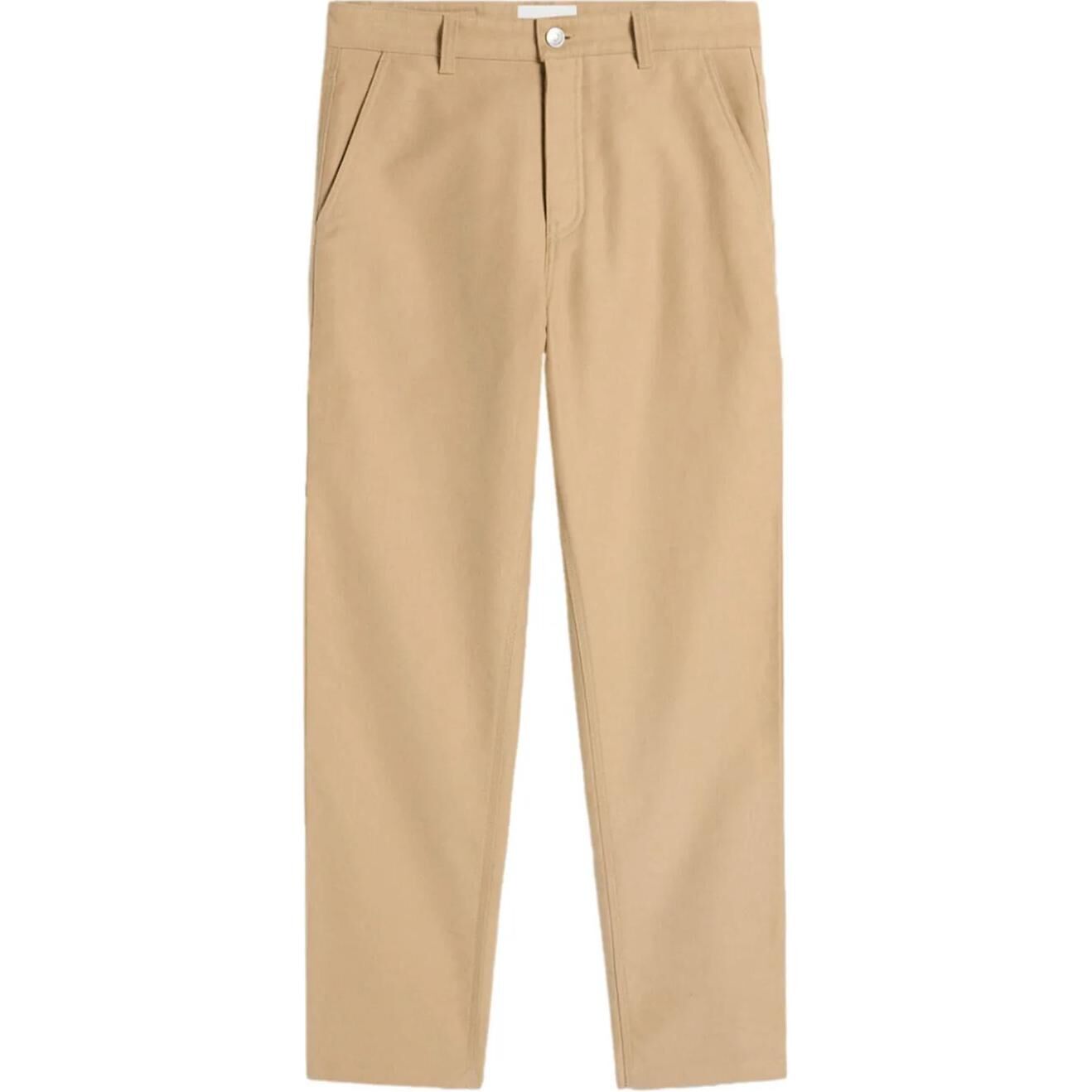 【代購】Amiparis logo-patch straight-leg worker trousers HTR304CO0083-BEIGE