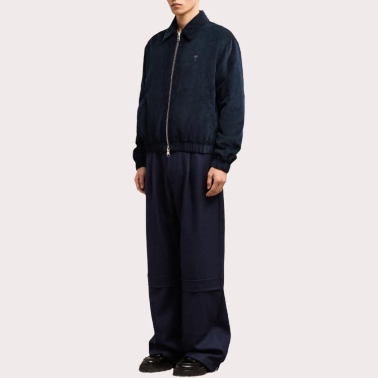 【代購】Ami Paris Ami De Coeur Zip Up Corduroy Shirt Jacket HJK037-CO0089-4011