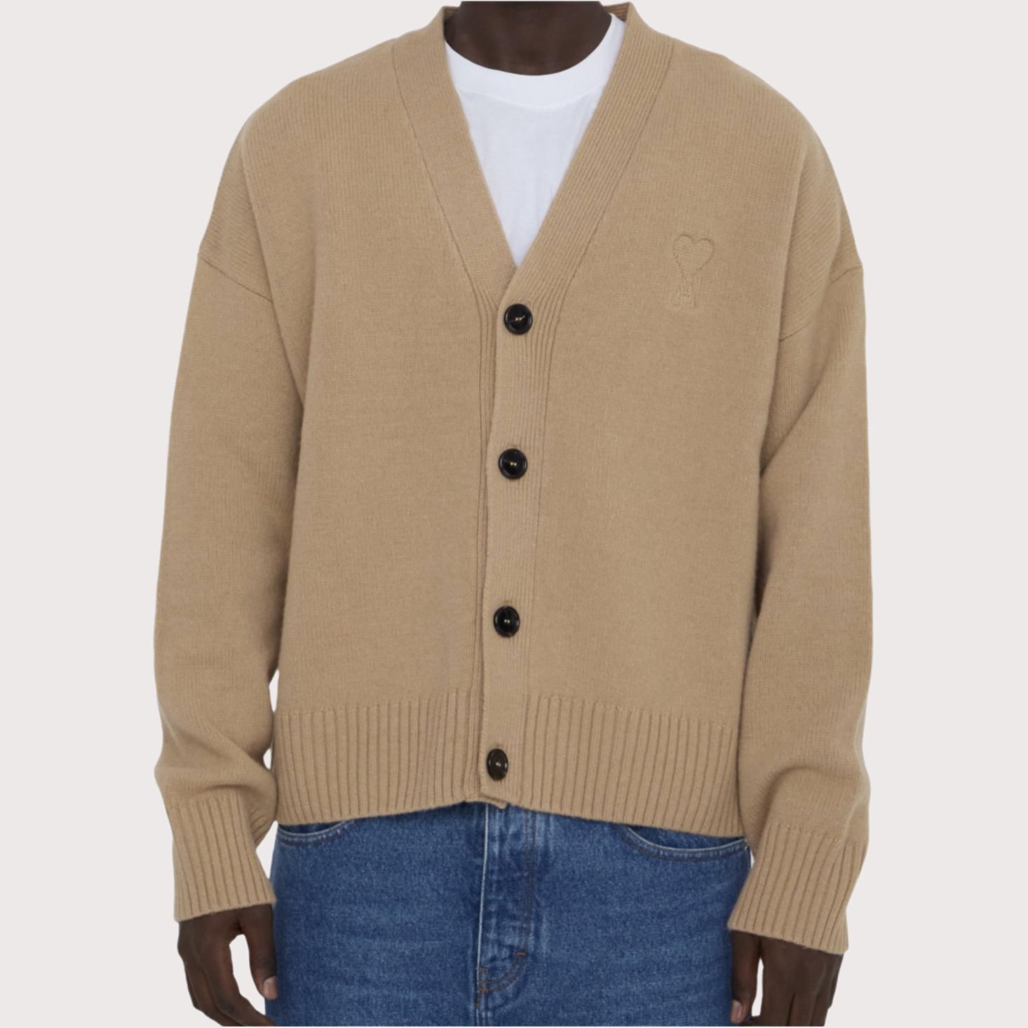 【代購】Ami Paris Ami De Coeur Buttton Up Cardigan UKC044KN0028264