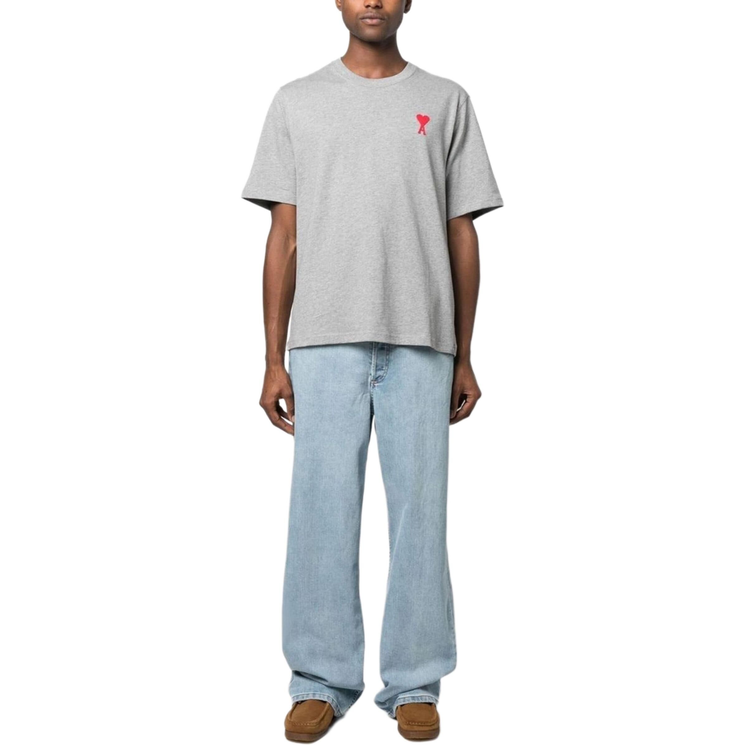 【代購】AMIPARIS T Shirts Unisex Gray Crew Neck Moderate Straight Fit UTS004726-501