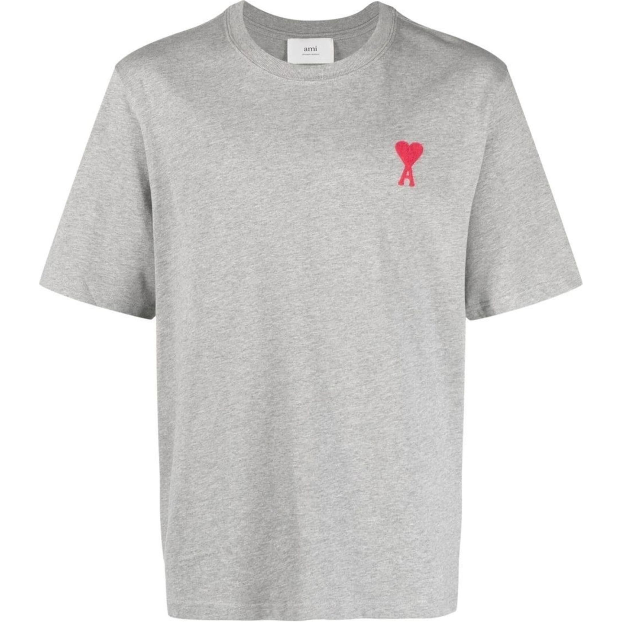 【代購】AMIPARIS T Shirts Unisex Gray Crew Neck Moderate Straight Fit UTS004726-501
