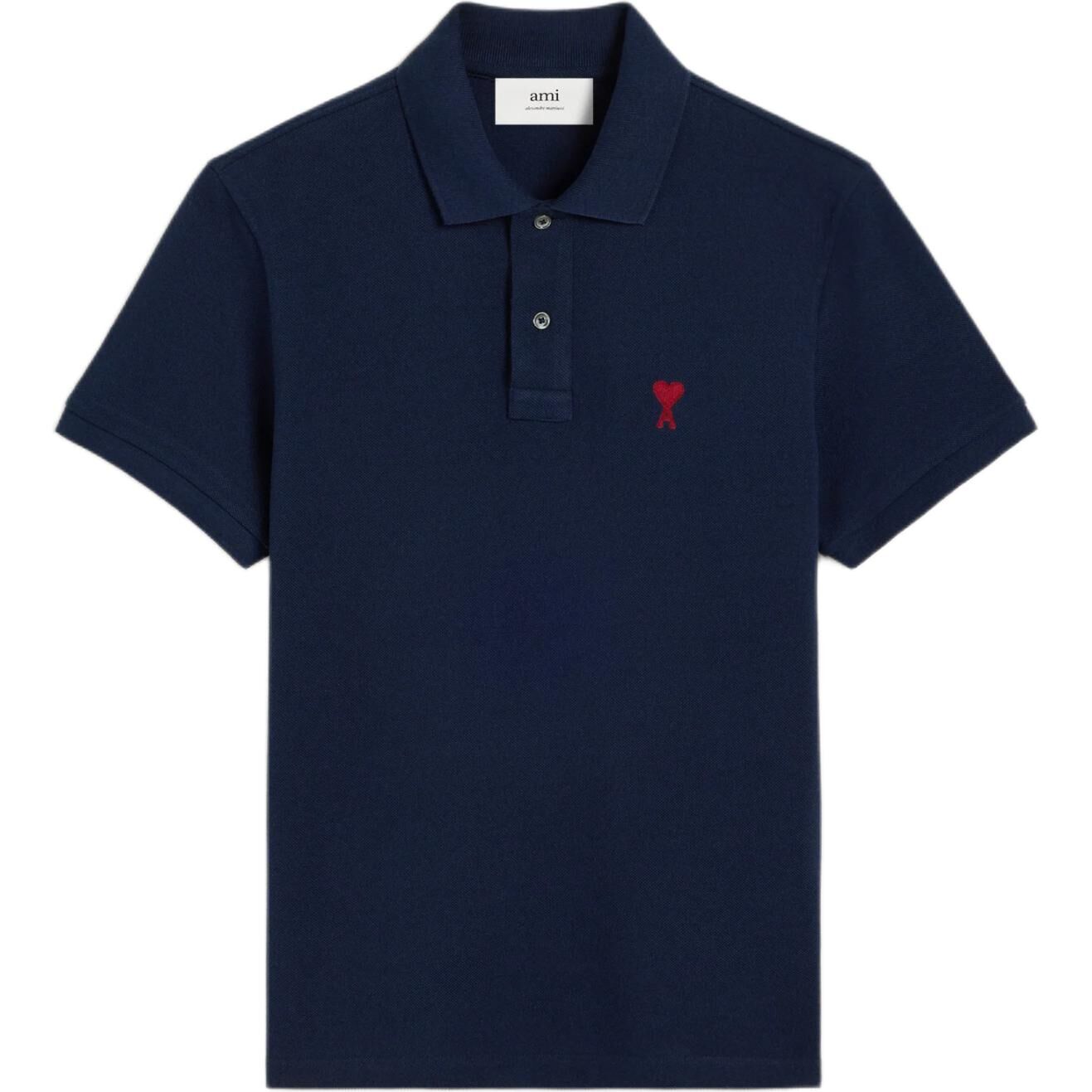 【代購】Ami Paris Ami De Coeur Logo Embroidered Polo Shirt BFUPL001760-430