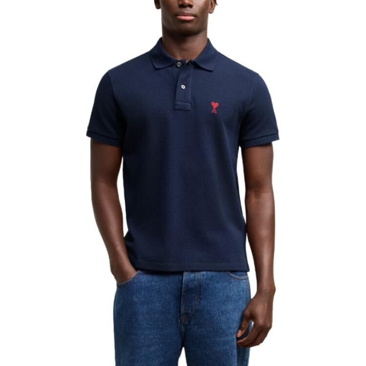 【代購】Ami Paris Ami De Coeur Logo Embroidered Polo Shirt BFUPL001760-430