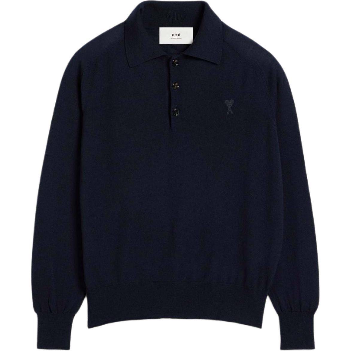 【代購】AMIPARIS Paris Ami De Coeur Knitted Polo Shirt HPL341KN0039-430
