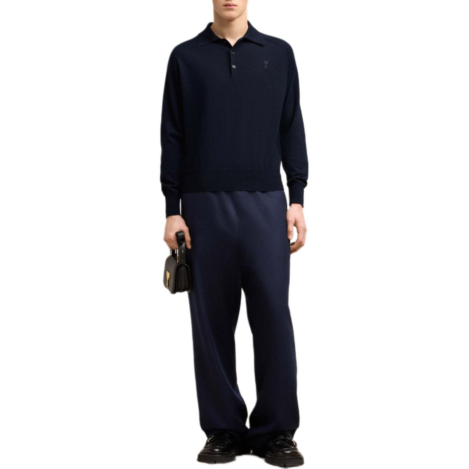 【代購】AMIPARIS Paris Ami De Coeur Knitted Polo Shirt HPL341KN0039-430