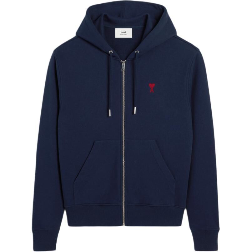 【代購】Ami Paris Ami De Coeur Zipped Hoodie BFUSW435730-430