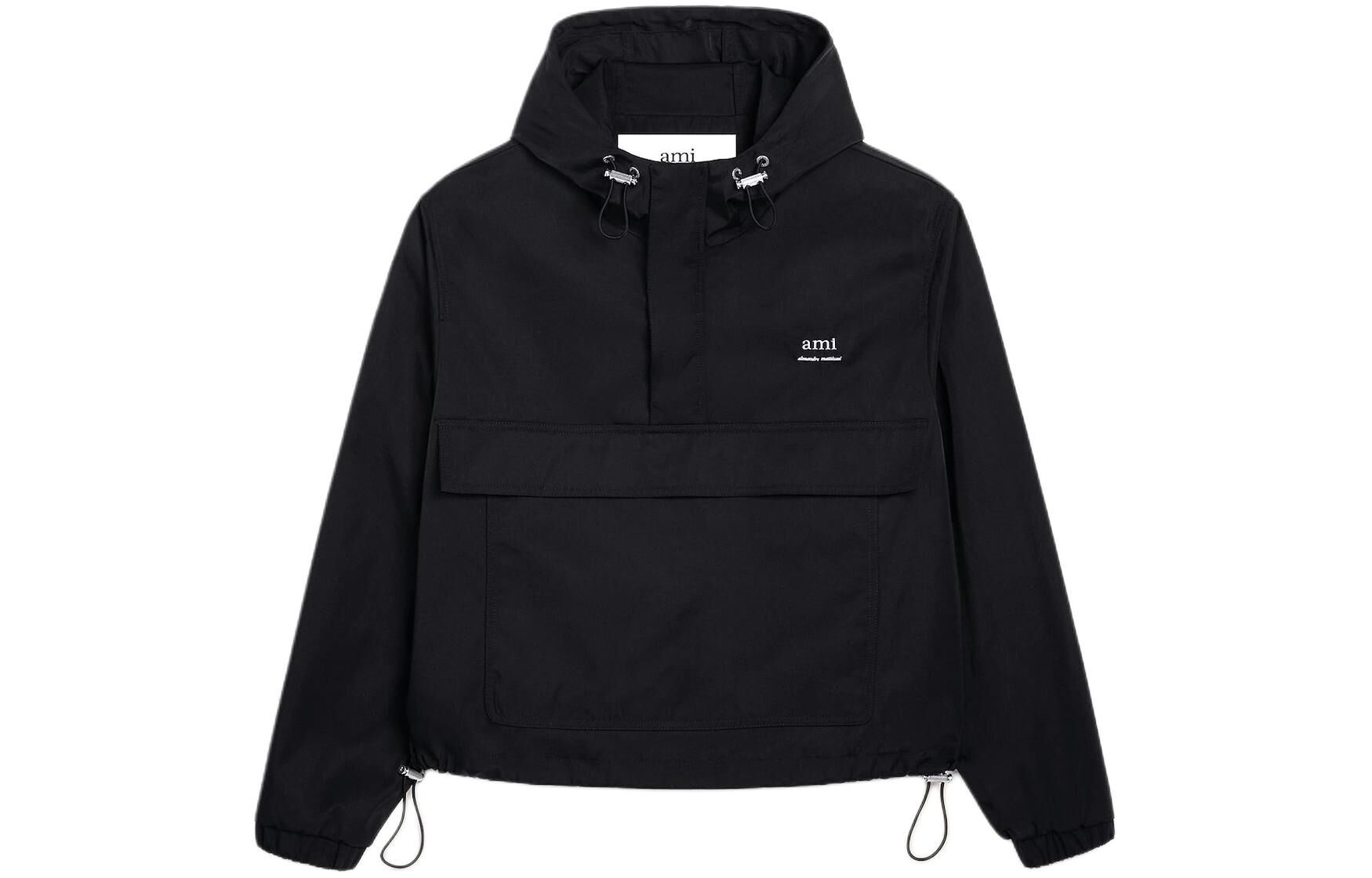 【代購】Ami Logo Lettering Hooded Jacket UJK101PA0007-001