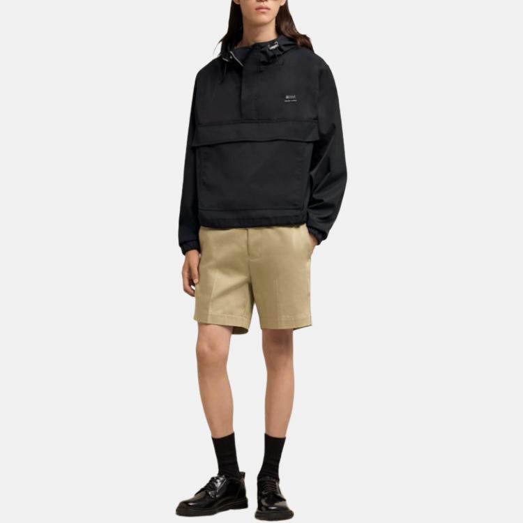 【代購】Ami Logo Lettering Hooded Jacket UJK101PA0007-001