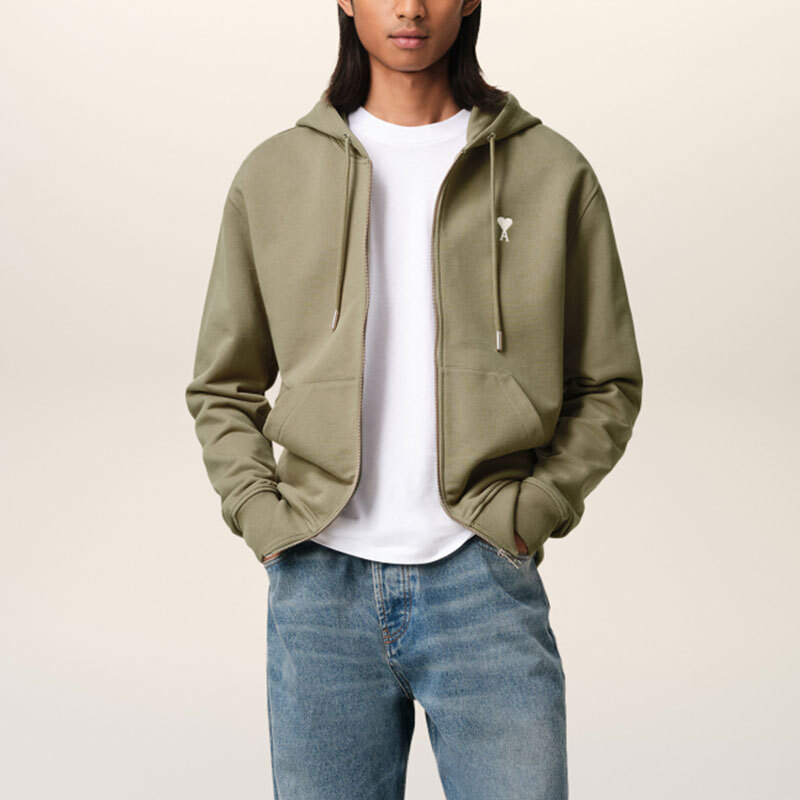 【代購】Ami Ami De Coeur Logo Embroidered Hoodie HSW460730-375