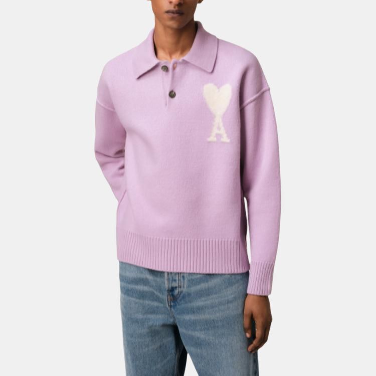 【代購】Ami Paris Ami De Coeur Polo Jumper UPL390KN0090-505
