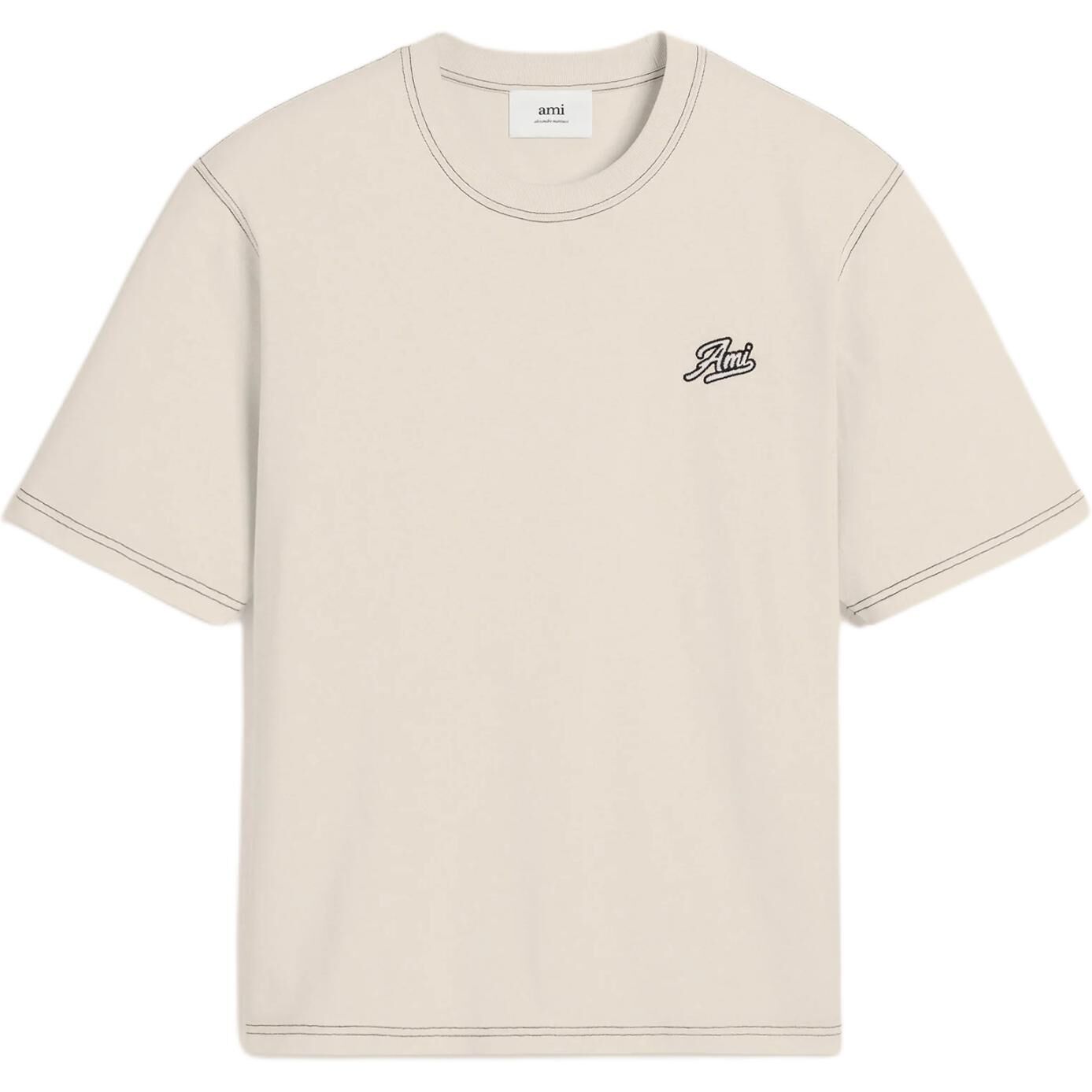 【代購】AMIPARIS Paris Logo Embroidered Crewneck T Shirt HTS029-JE0118-136