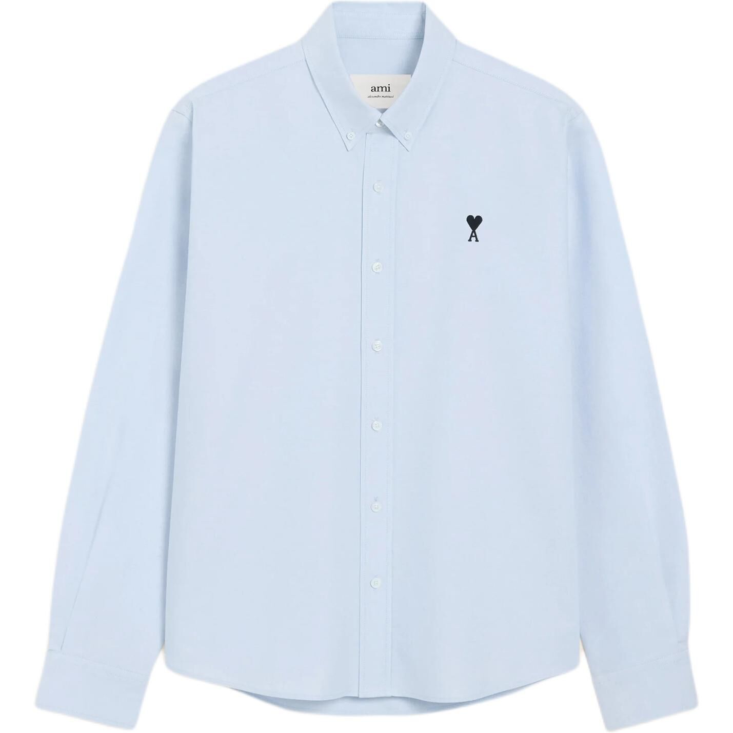 【代購】Ami Paris Ami De Coeur Logo Embroidered Buttoned Shirt HSH763CO0031450