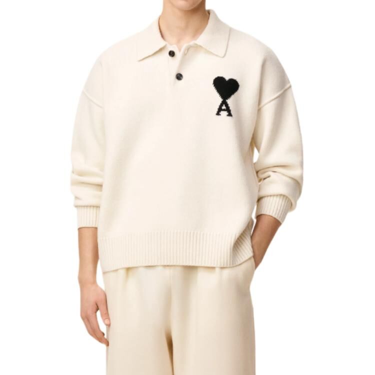 【代購】Ami Paris Ami De Coeur Ribbed Hem Polo Shirt UPL409-018-151