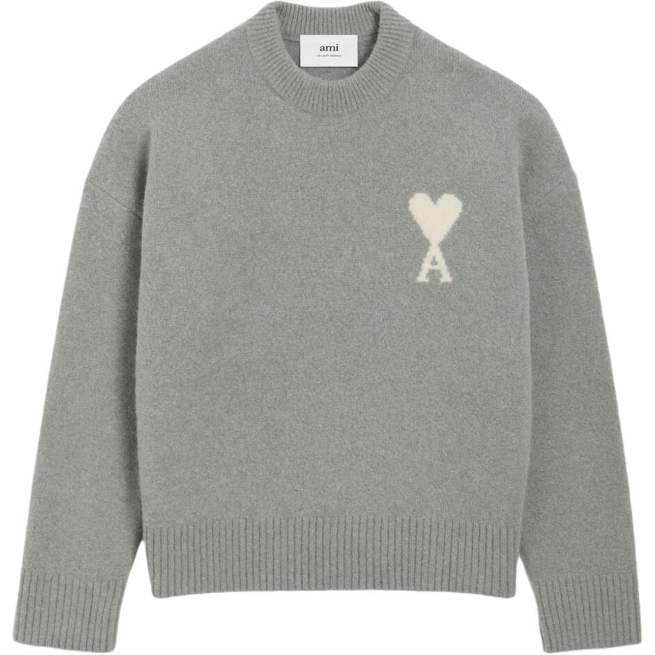 【代購】Ami Paris Logo Intrarsia Crewneck Jumper UKS836KN0135058