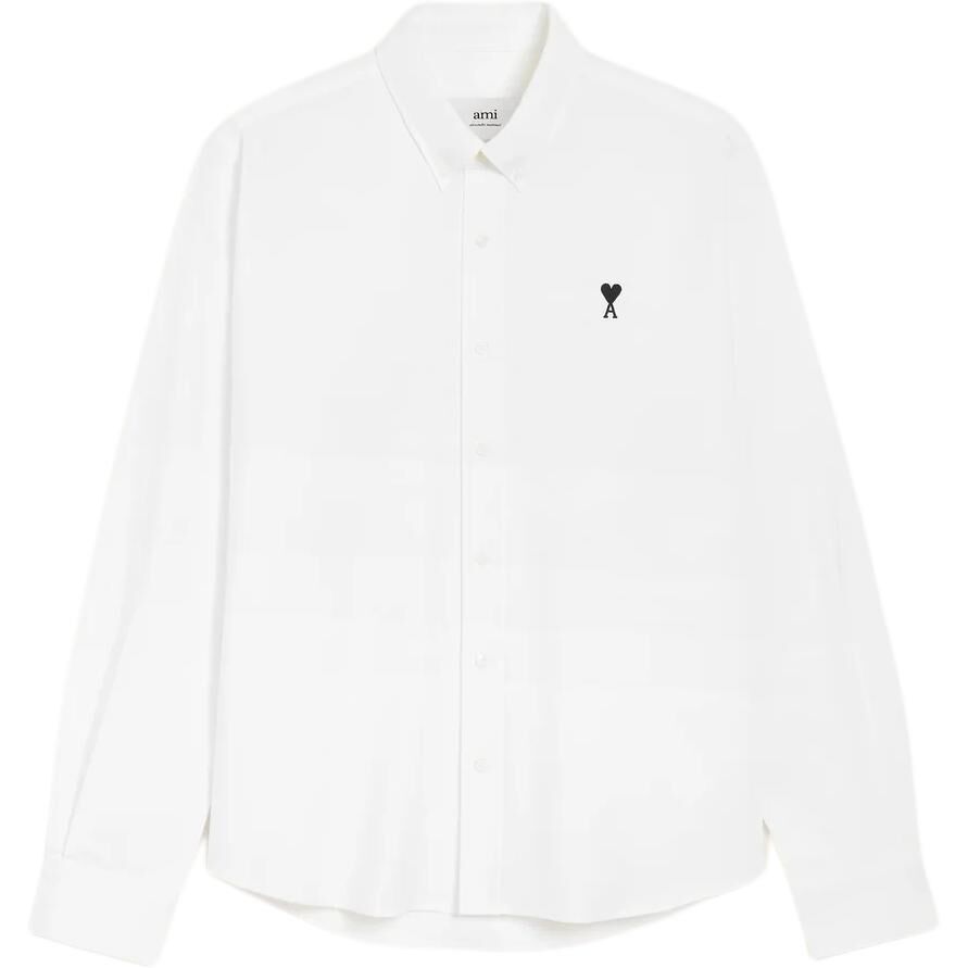【代購】Ami Paris Ami De Coeur Logo Embroidered Buttoned Shirt HSH763CO0031168
