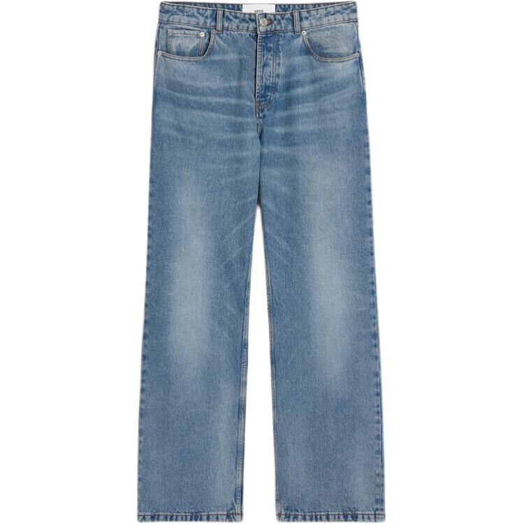 【代購】Ami Paris Logo Patch Wide Leg Jeans HTR450DE0046-480
