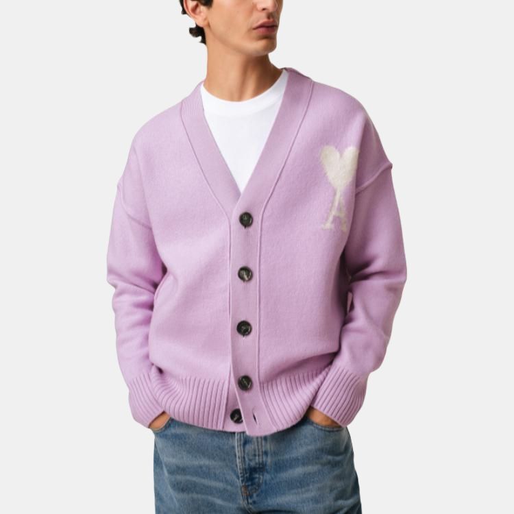 【代購】Ami Paris Ami De Coeur Knitted Cardigan UKC090KN0090-505