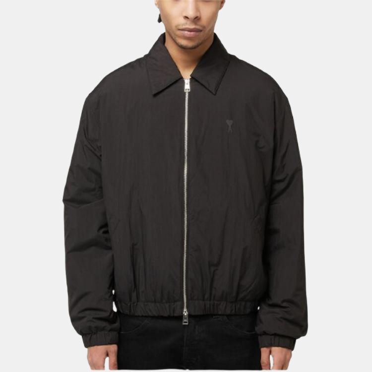 【代購】Ami Paris Ami De Coeur Zip Up Bomber Jacket HJK041-PA0009-001