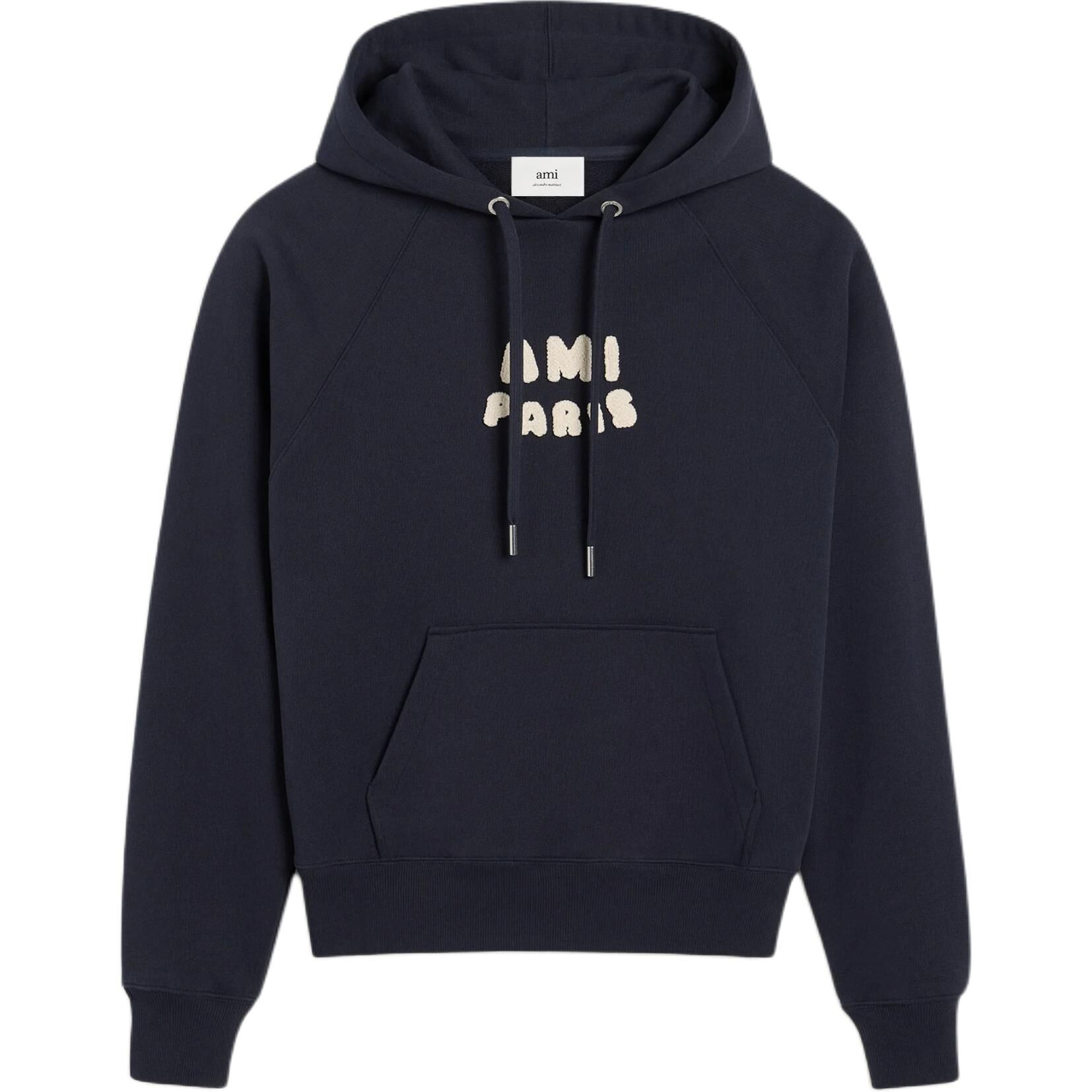 【代購】Ami Paris Ami De Coeur Logo Patch Drawstring Hoodie USW2757474011