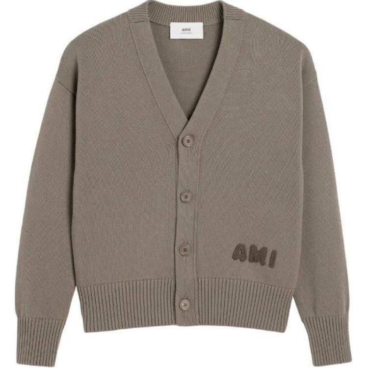 【代購】Ami Paris Logo Embroidered Knitted Cardigan HKC163KN0063-0952