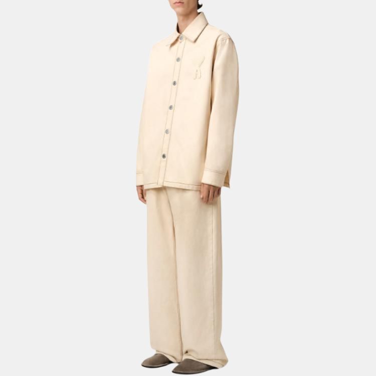 【代購】Ami Paris Ami De Coeur Logo Patch Overshirt HJK275DE0039-136