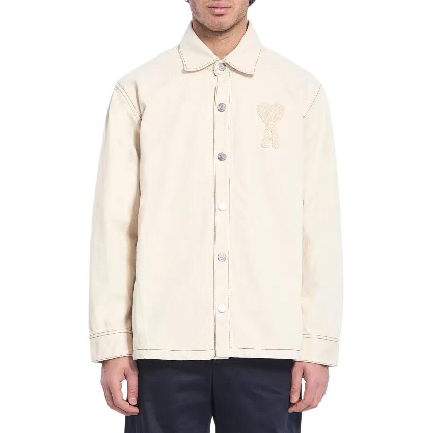 【代購】Ami Paris Ami De Coeur Logo Patch Overshirt HJK275DE0039-136