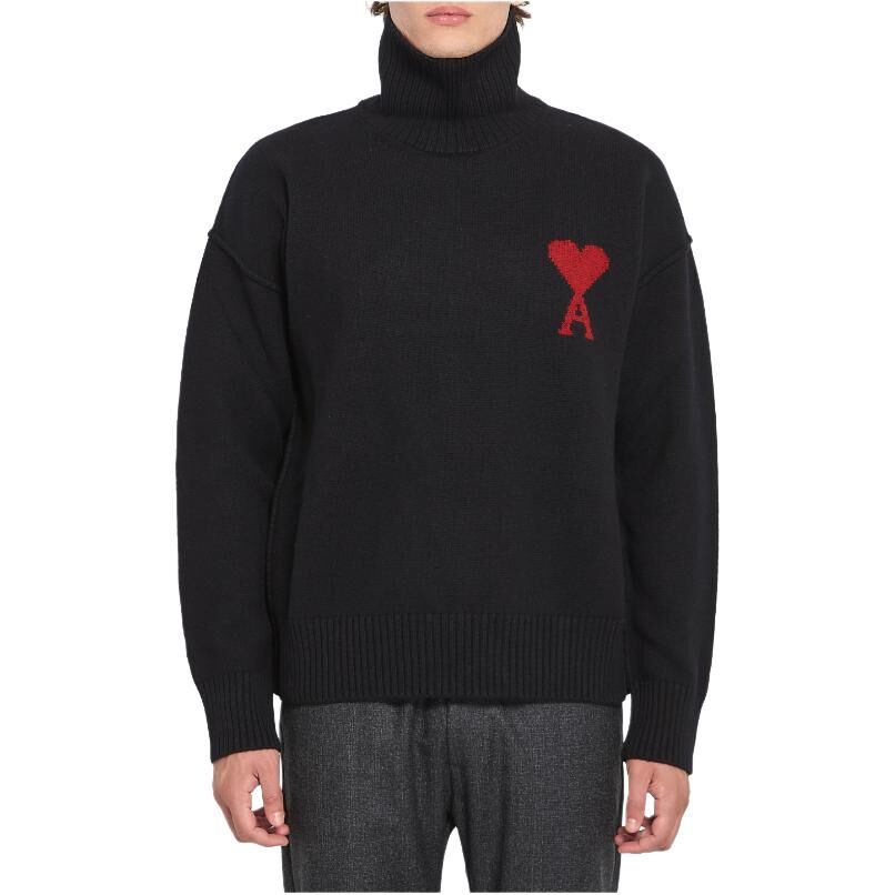 【代購】Ami Paris Ami De Coeur Turtleneck Knitted Jumper UKS839018009