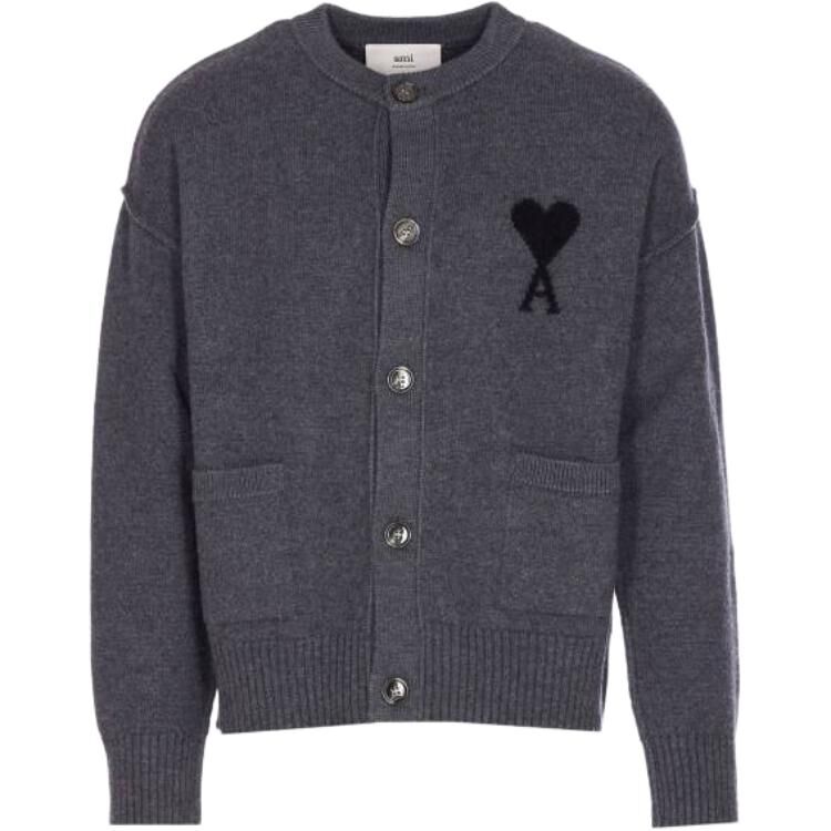【代購】Ami Paris Ami Alexandre Matiussi Crewneck Buttoned Cardigan UKC3680180-504