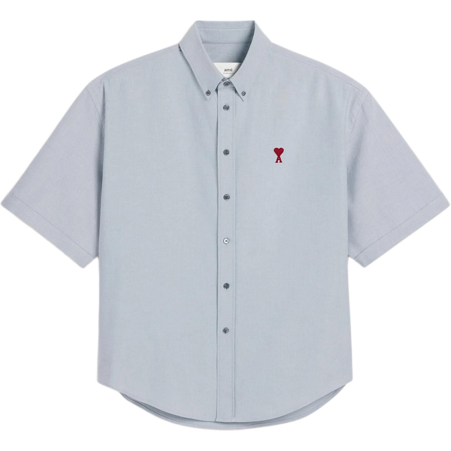 【代購】Ami Paris Ami De Coeur Logo Embroidered Shirt HSH230-CO0031-4502