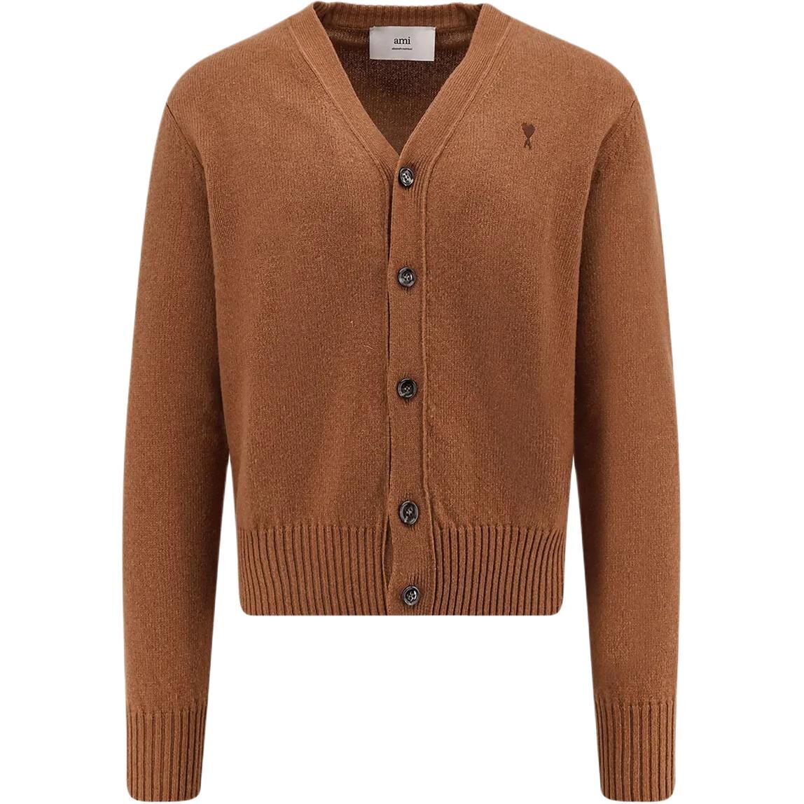 【代購】Ami Paris Logo Embroidered Knitted Cardigan HKC363005216
