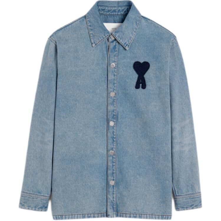 【代購】AMIPARIS Paris Ami De Coeur Denim Overshirt HJK275DE0046-480