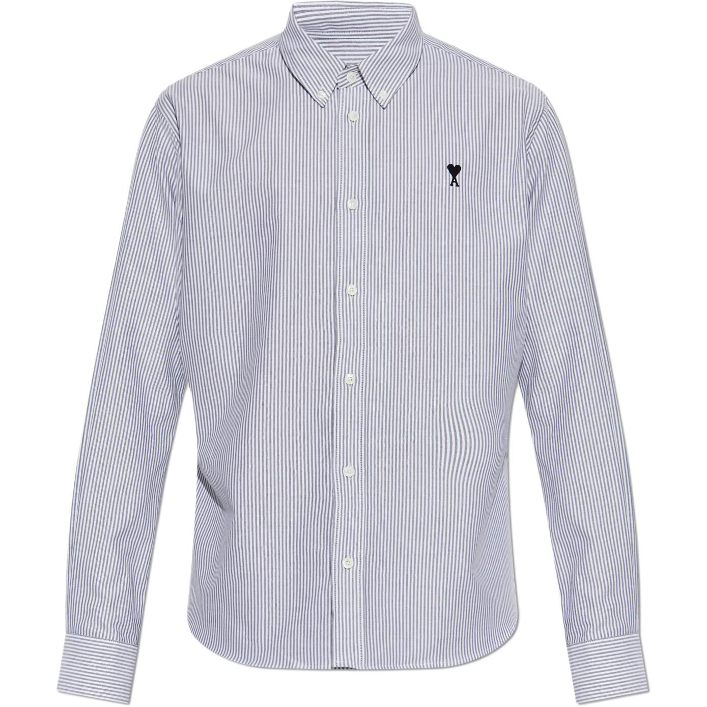 【代購】Ami Paris Long Sleeved Striped Shirt HSH763CO0087-039