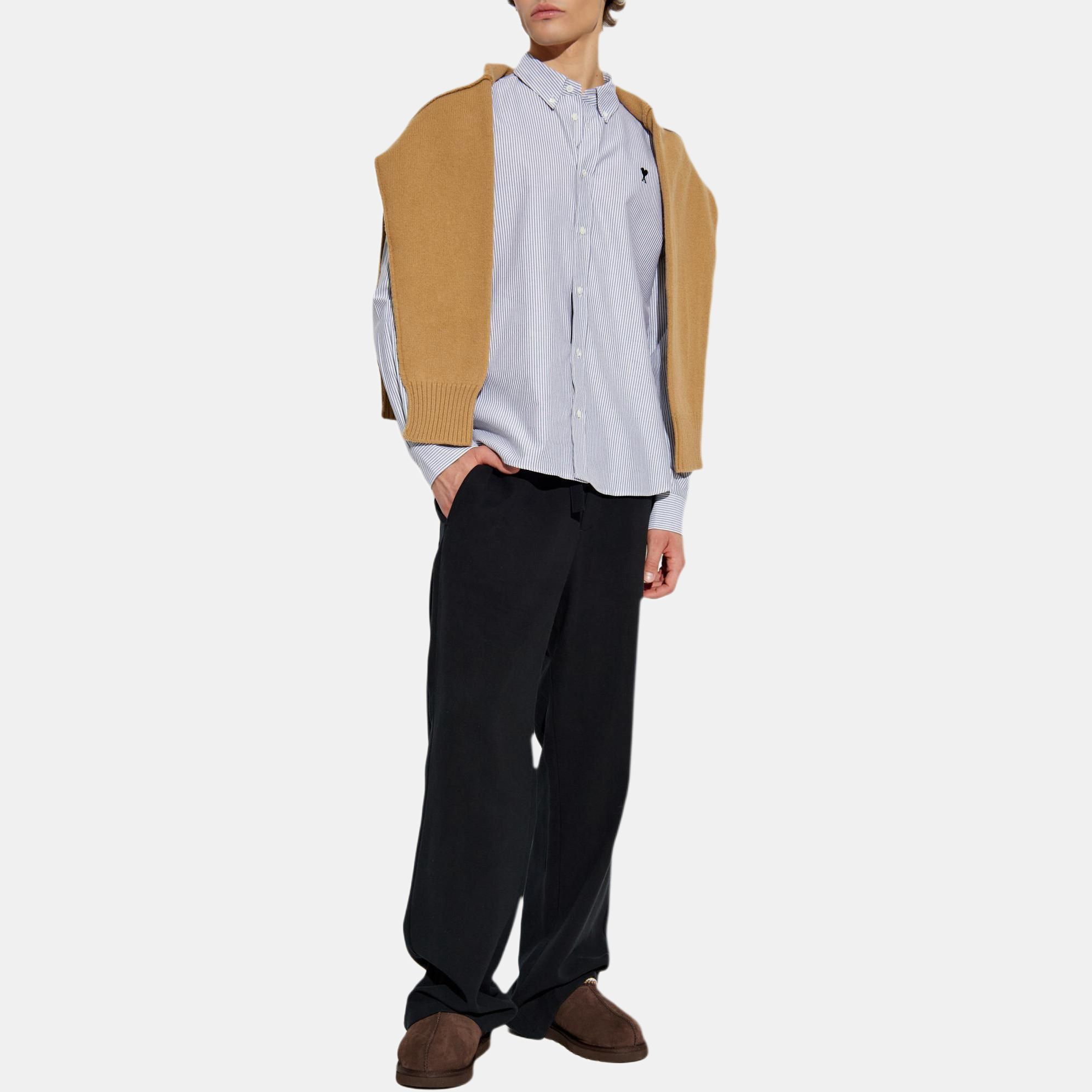 【代購】Ami Paris Long Sleeved Striped Shirt HSH763CO0087-039