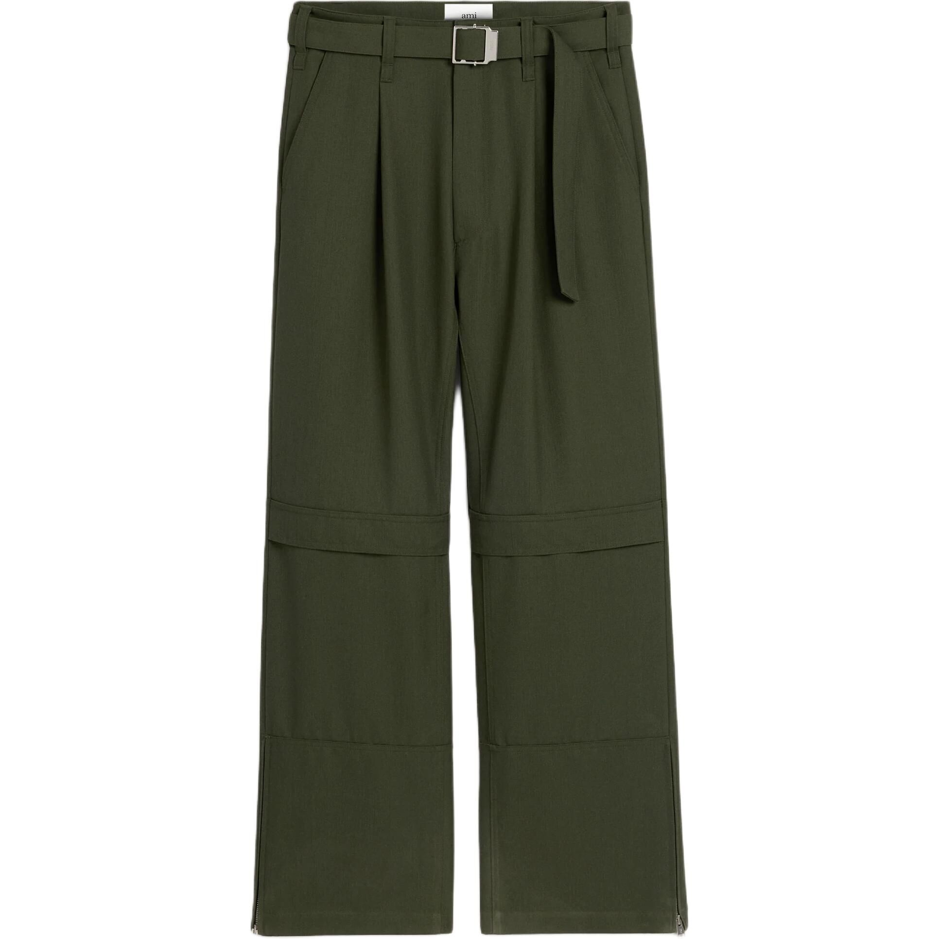 【代購】Ami Belted Loose Fit Trousers HTR307WV0068-376