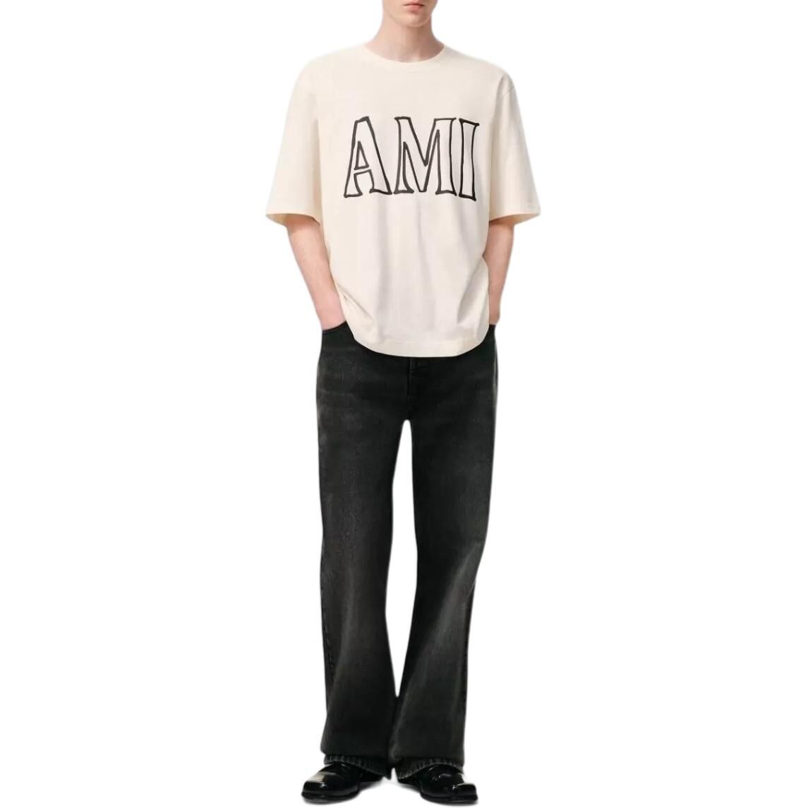 【代購】Amiparis Ami Alexandre Matiussi Logo Printed T-Shirt UTS380726-136