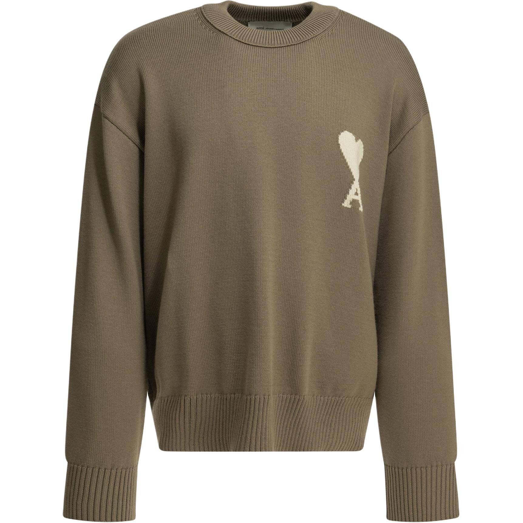 【代購】AMIPARIS Sweaters Men's Beige Crew Neck Moderate UKS859KN0156A117