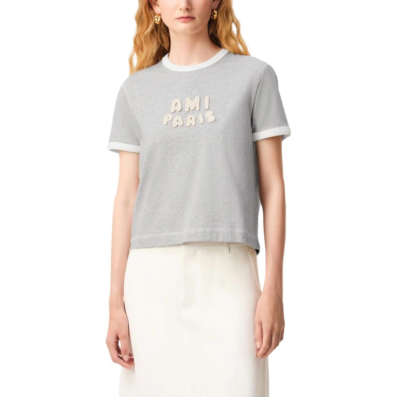 【代購】Amiparis Paris Logo-Patch Crewneck T-Shirt UTS371724A079