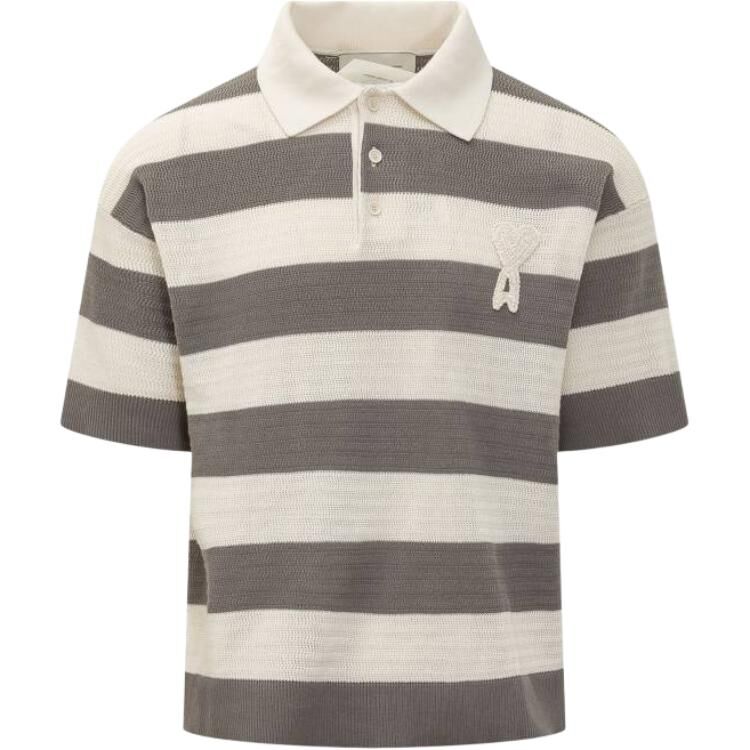 【代購】Amiparis Paris Striped Knitted Polo Shirt HPL432KN0153A152