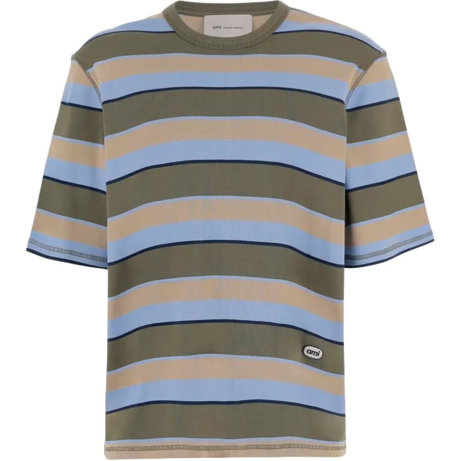 【代購】AMIPARIS T Shirts Men's Blue/Khaki Green/Beige Turtleneck Moderate UTS369JE0209