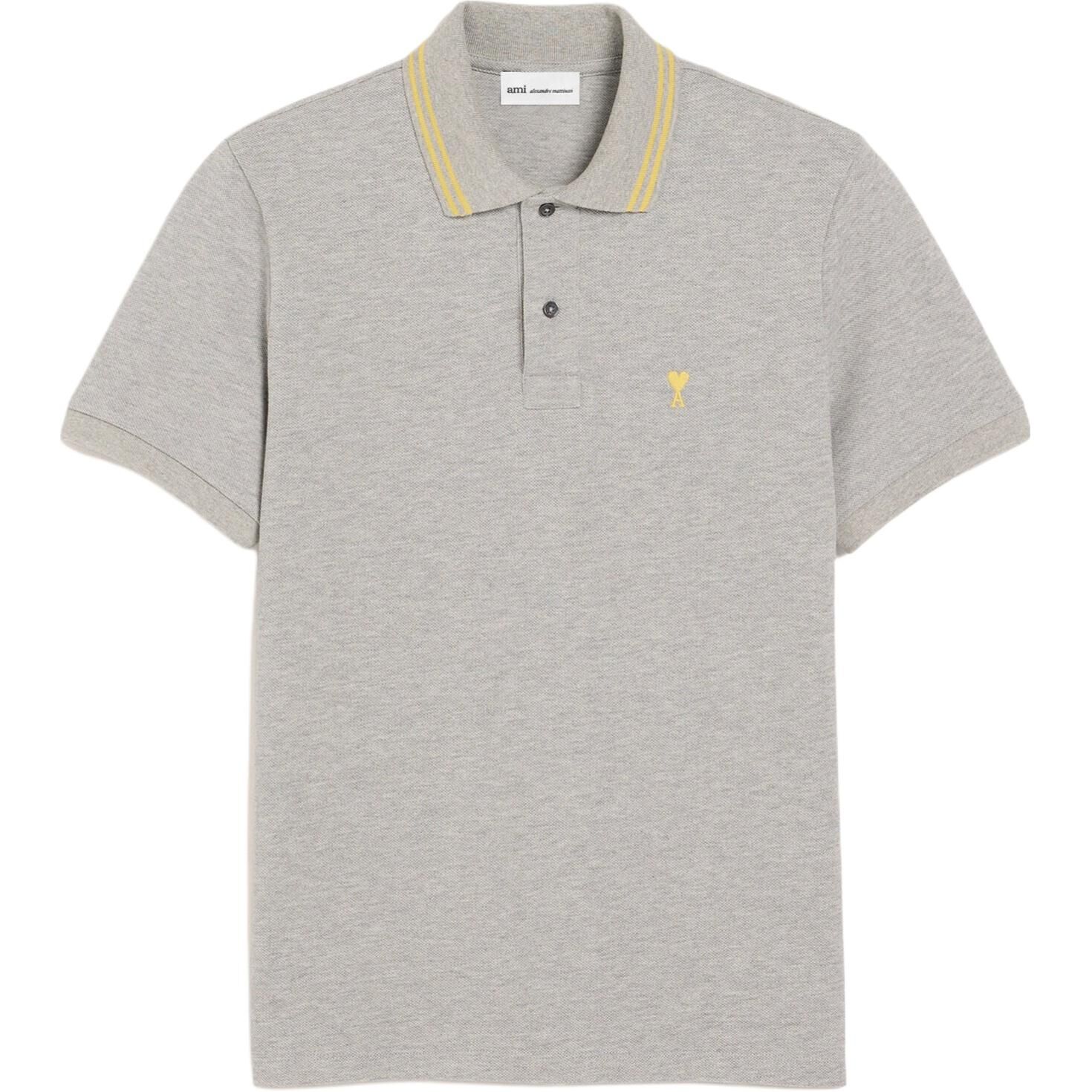 【代購】AMIPARIS Polo Shirts Men's Gray Polo Collar Moderate Straight Fit HPL442760157