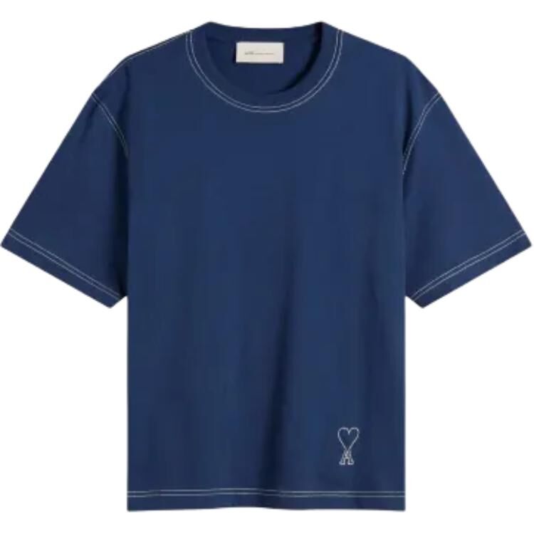 【代購】AMIPARIS T Shirts Men's Blue Crew Neck Moderate Other HTS394726A021