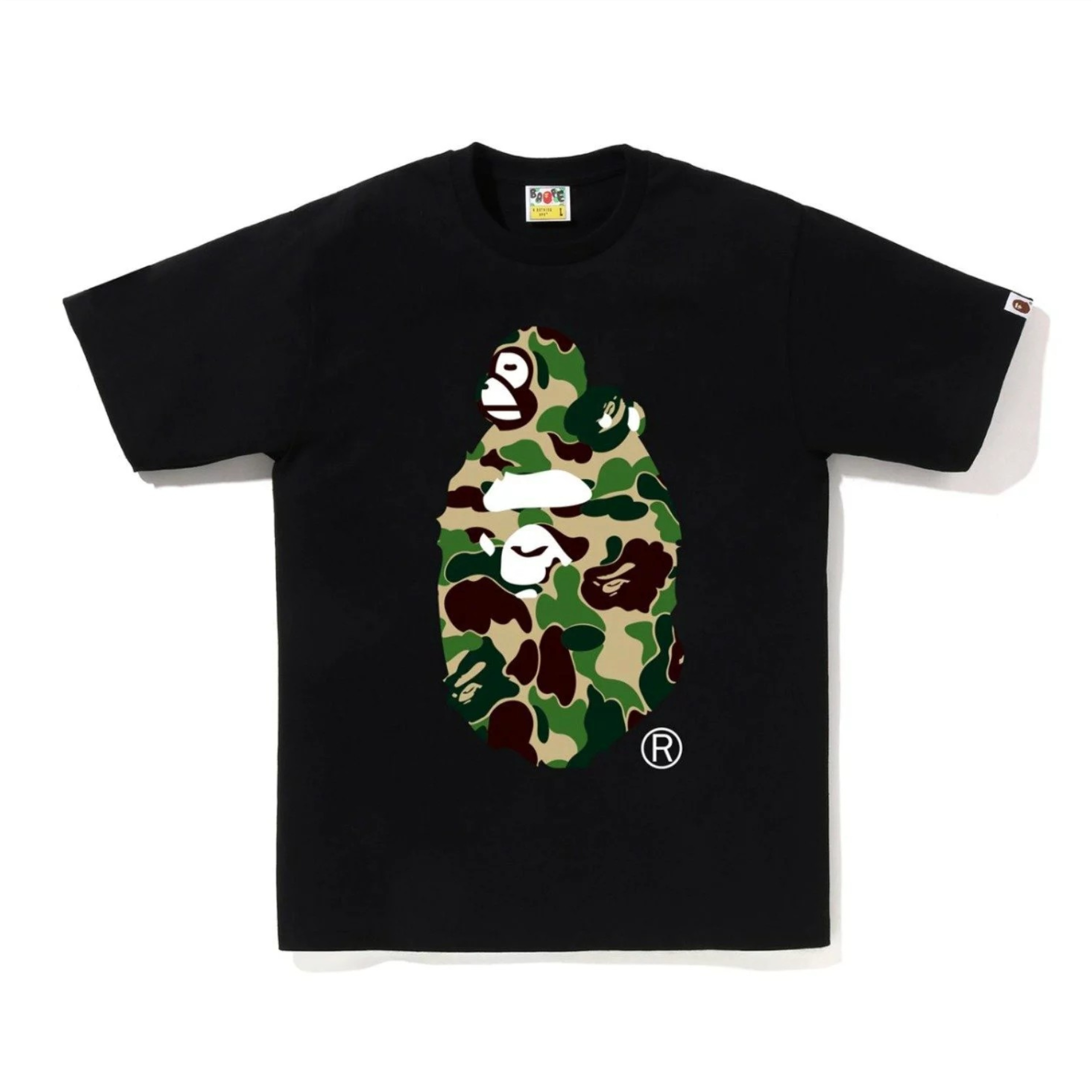 2026AW A BATHING APE BAPE ABC CAMO MILO ON BIG APE TEE 小猴子躺在大頭上 迷彩 短T 現貨 2M30110003