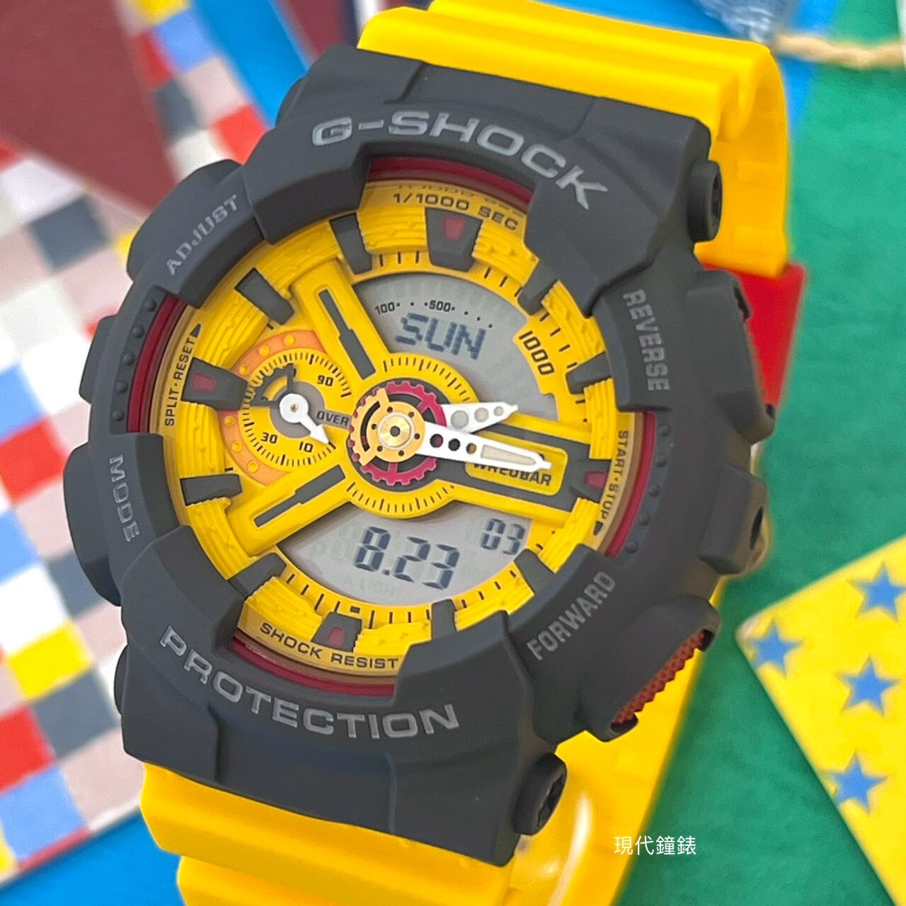 【G-SHOCK】90年代復古運動風亮眼黃灰撞色人氣雙顯對錶女款GMA-S110Y-9A45.9mm 現代鐘錶