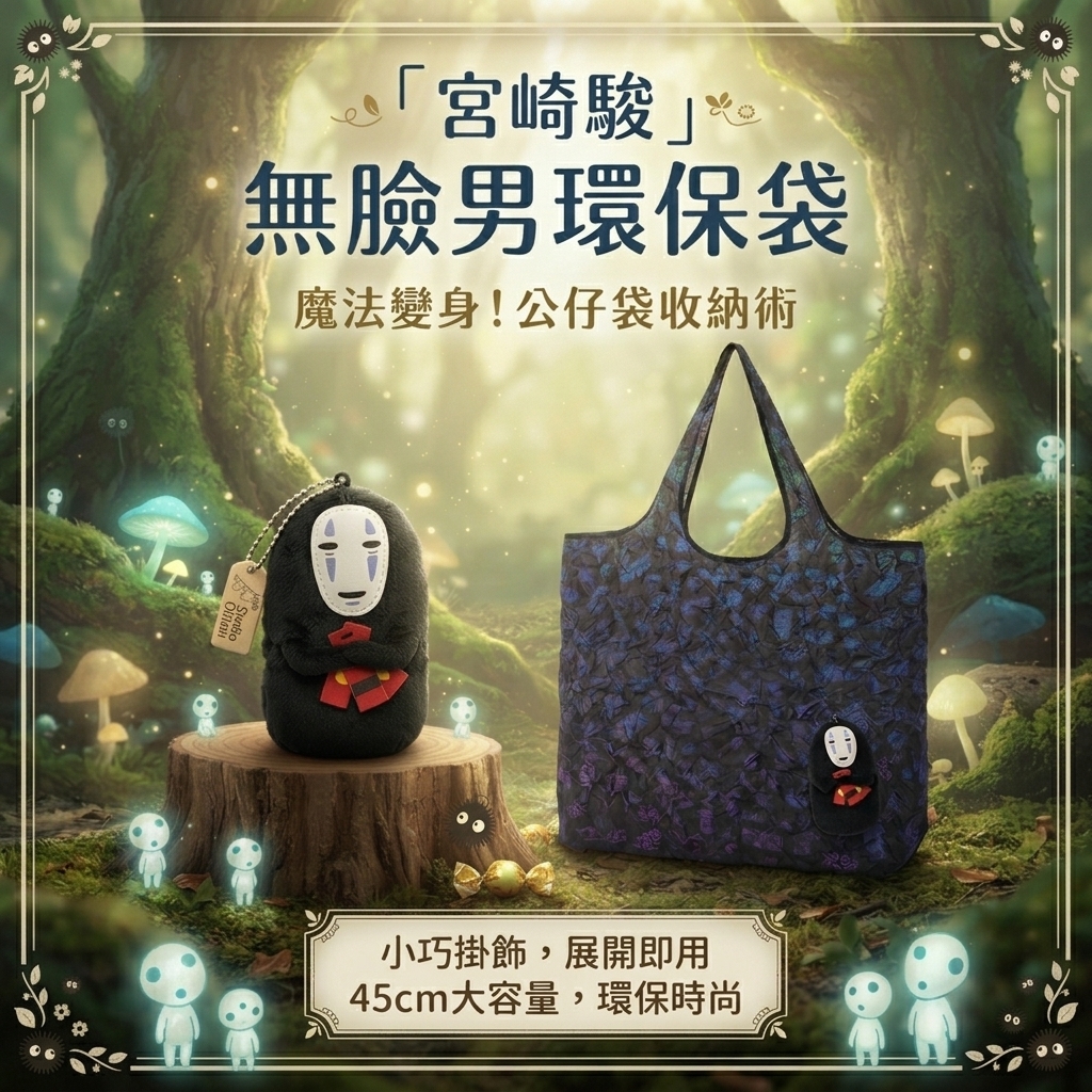 宮崎駿無臉男環保袋