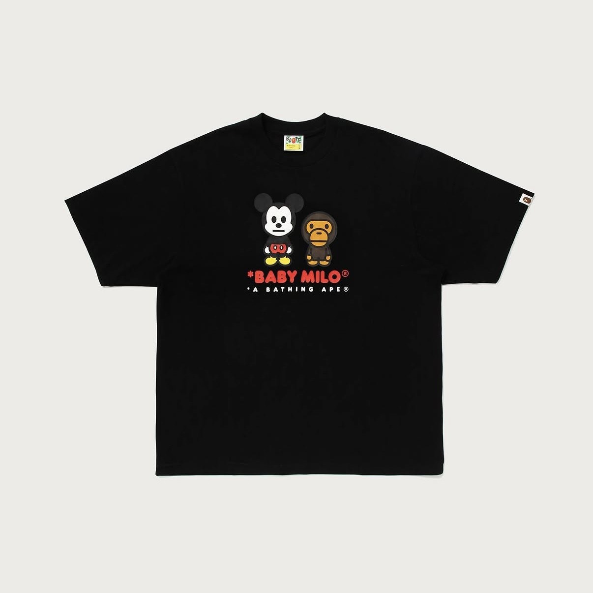 A BATHING APE BAPE X DISNEY MICKEY MOUSE BABY MILO RELAXED FIT TEE 迪士尼聯名款 米奇 寬鬆版 男款 短Ｔ 黑色/白色/綠色-2M23110916